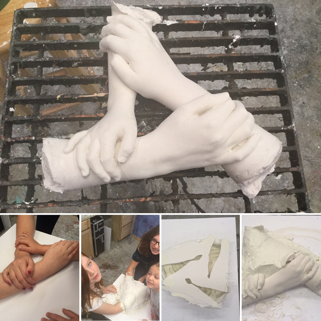 Group hand cast & plaster cleanup
